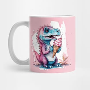 Cute dinosaur trex eating ice cream gift ideas trex kids tees tshirts hoodies gifts Mug